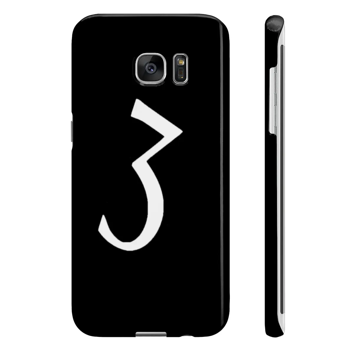 Black "3" Phone Case