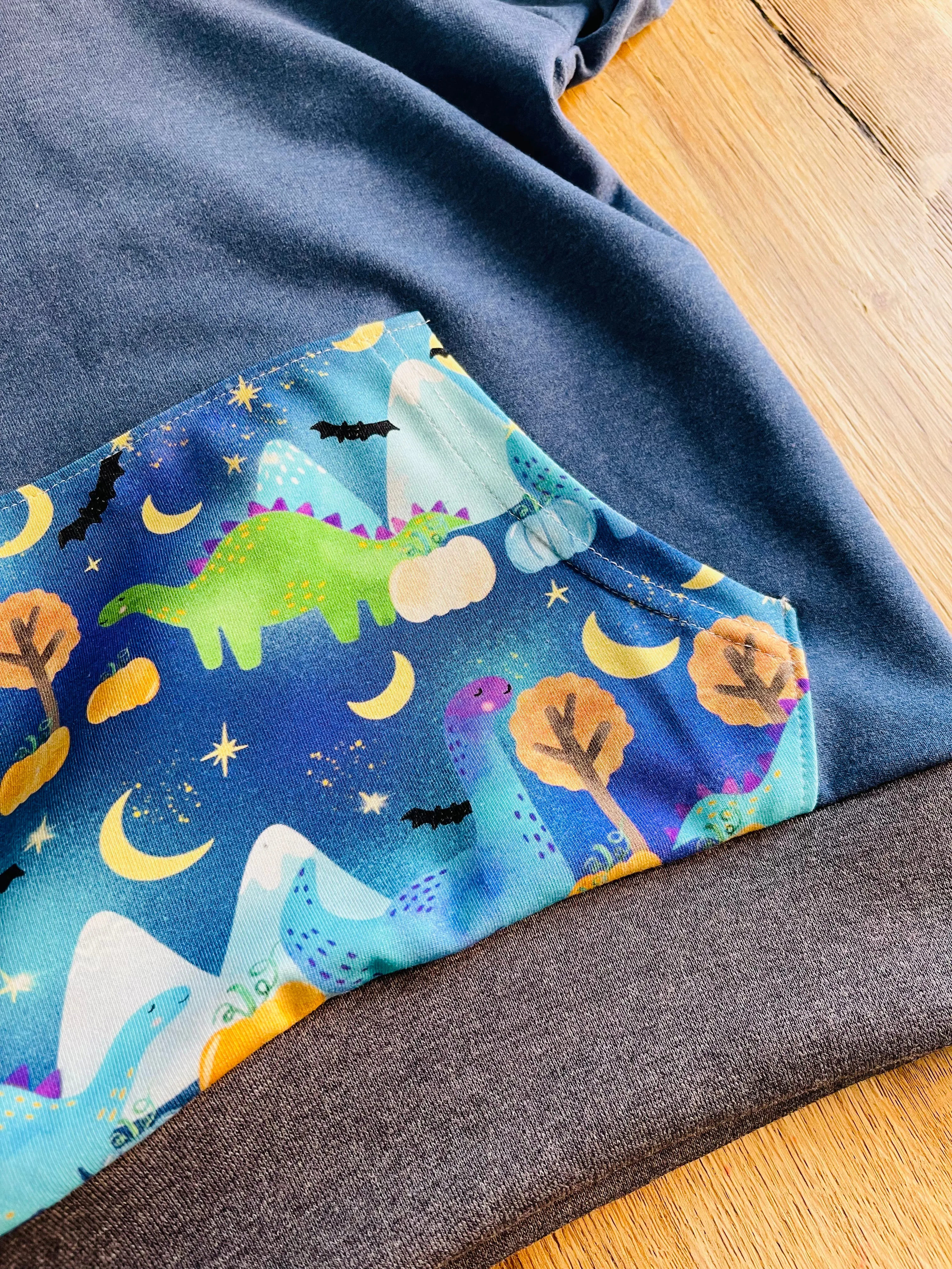Blue Dinosaurs Hoodie - Age 6