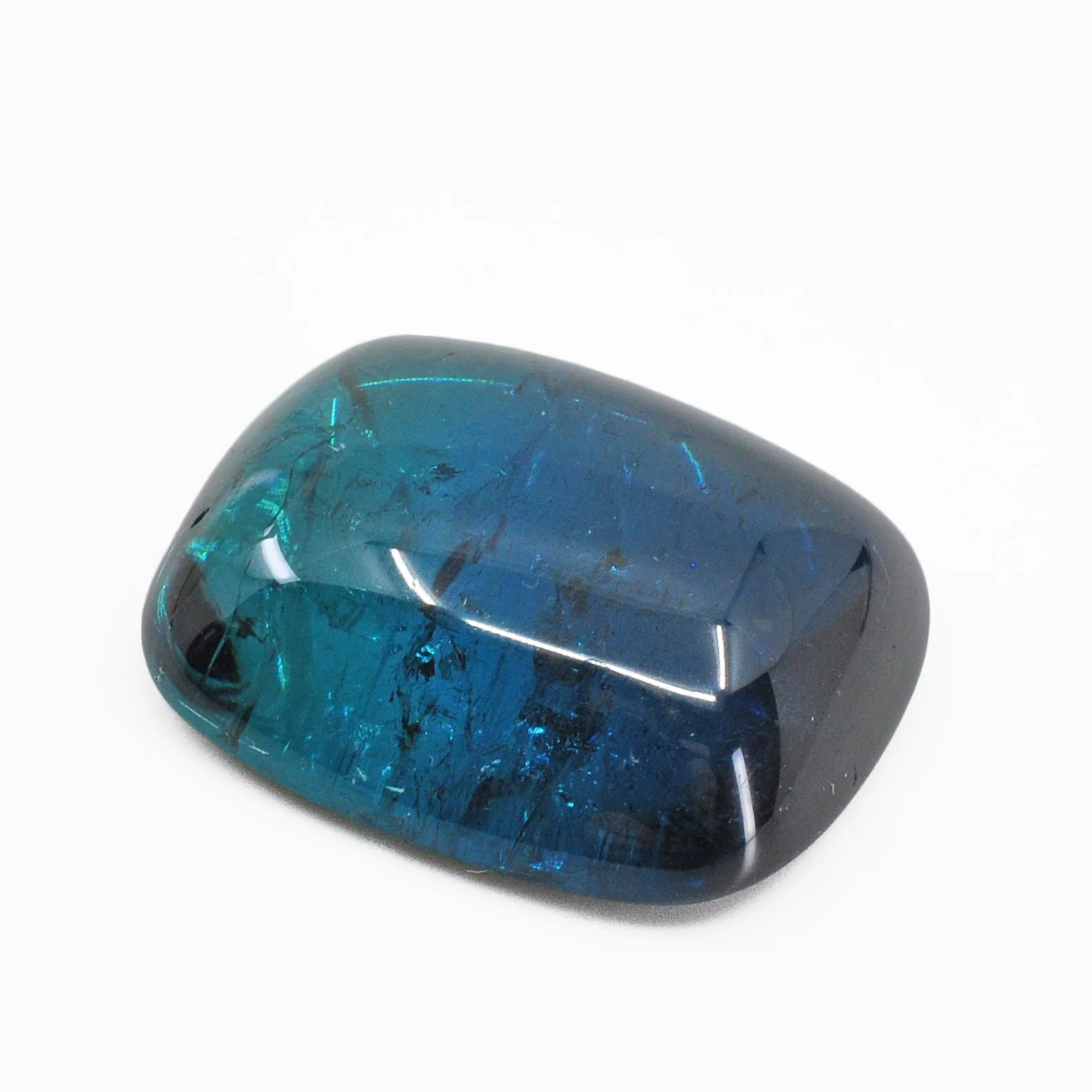 Blue Tourmaline 24.71 mm 41.59 carats Polished Cushion Cut Cabochon