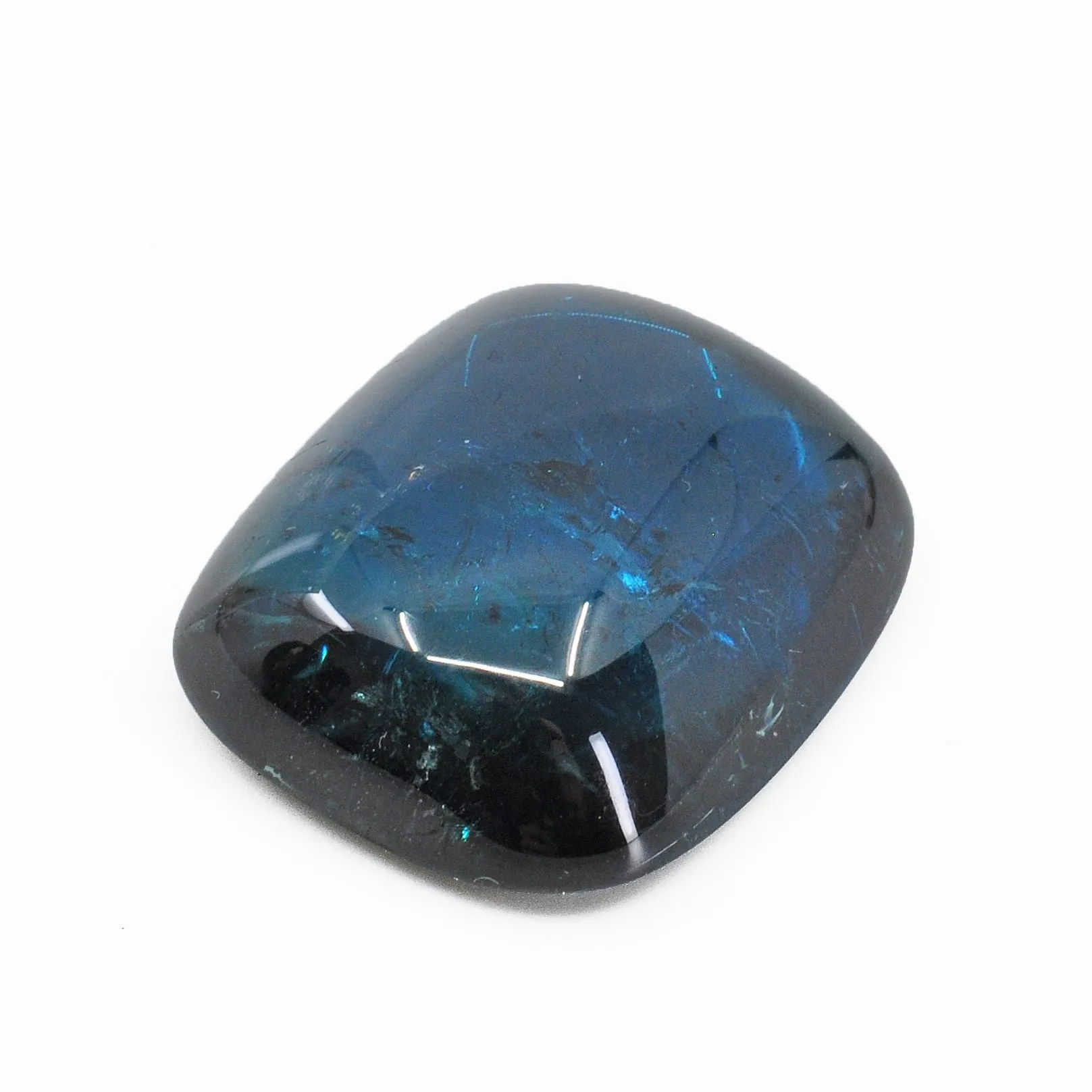 Blue Tourmaline 24.71 mm 41.59 carats Polished Cushion Cut Cabochon