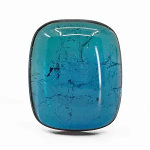Blue Tourmaline 24.71 mm 41.59 carats Polished Cushion Cut Cabochon