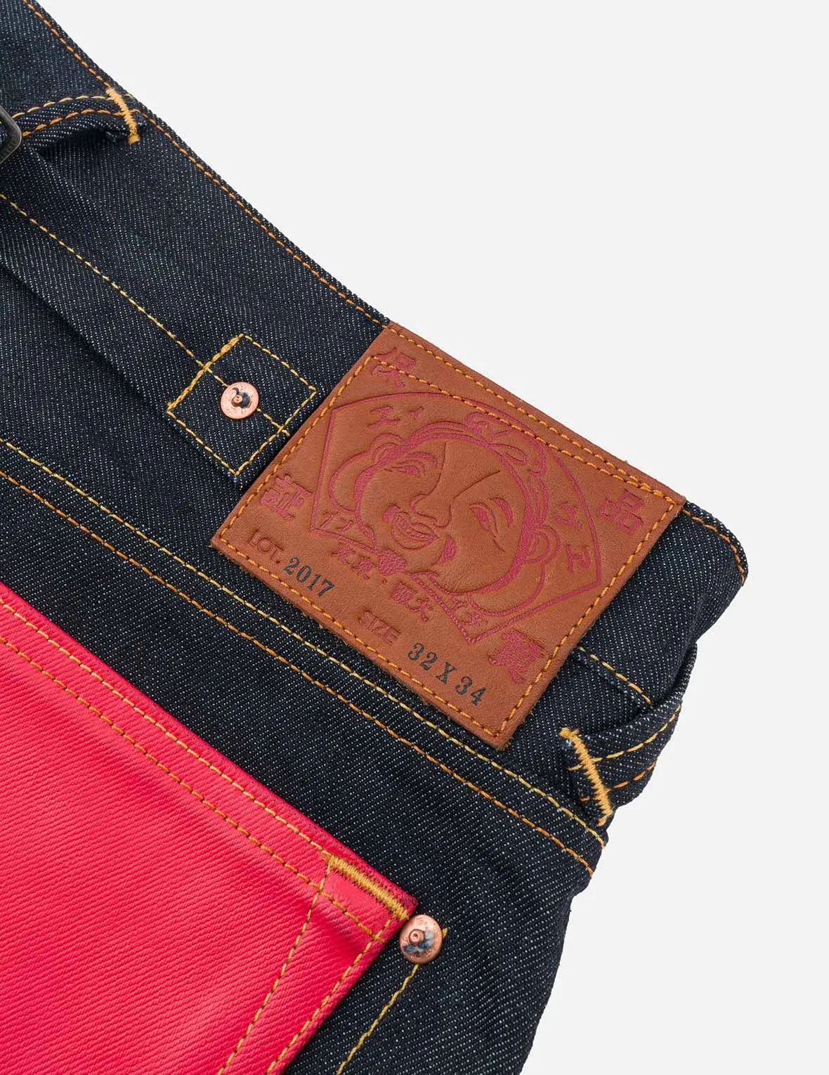 Bold Seagull Print Carrot Fit Jeans #2017