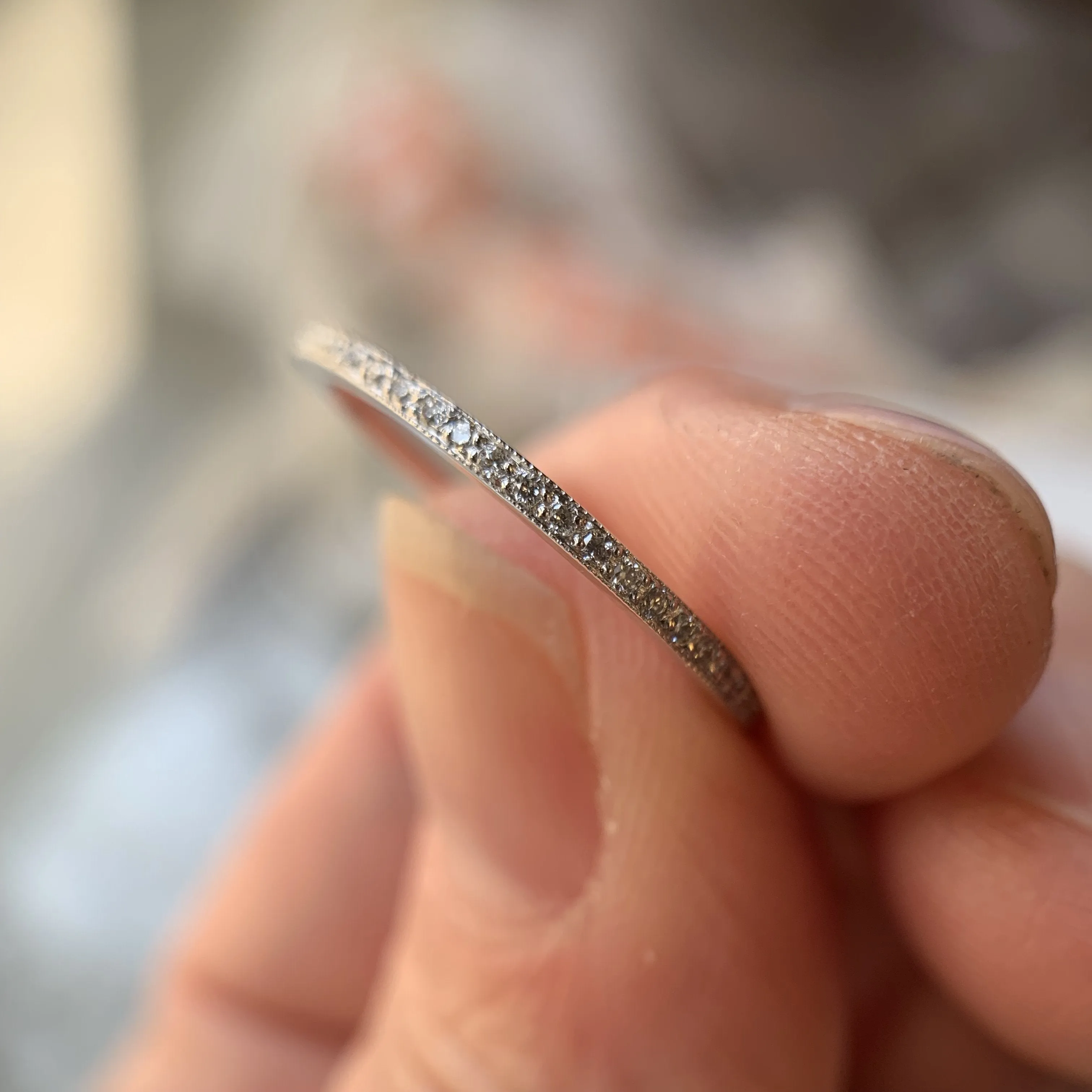 Bostonian Millgrain Slim Pave Eternity
