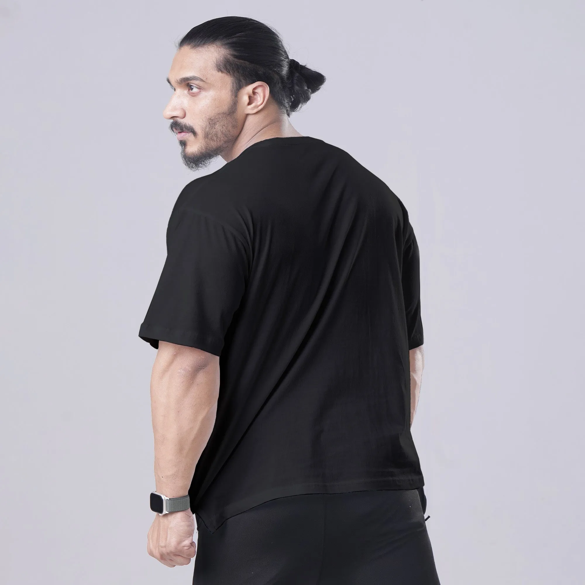 Break Rules Black Oversized Shirt