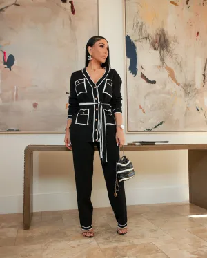 Brooks (Black Cardigan Set)