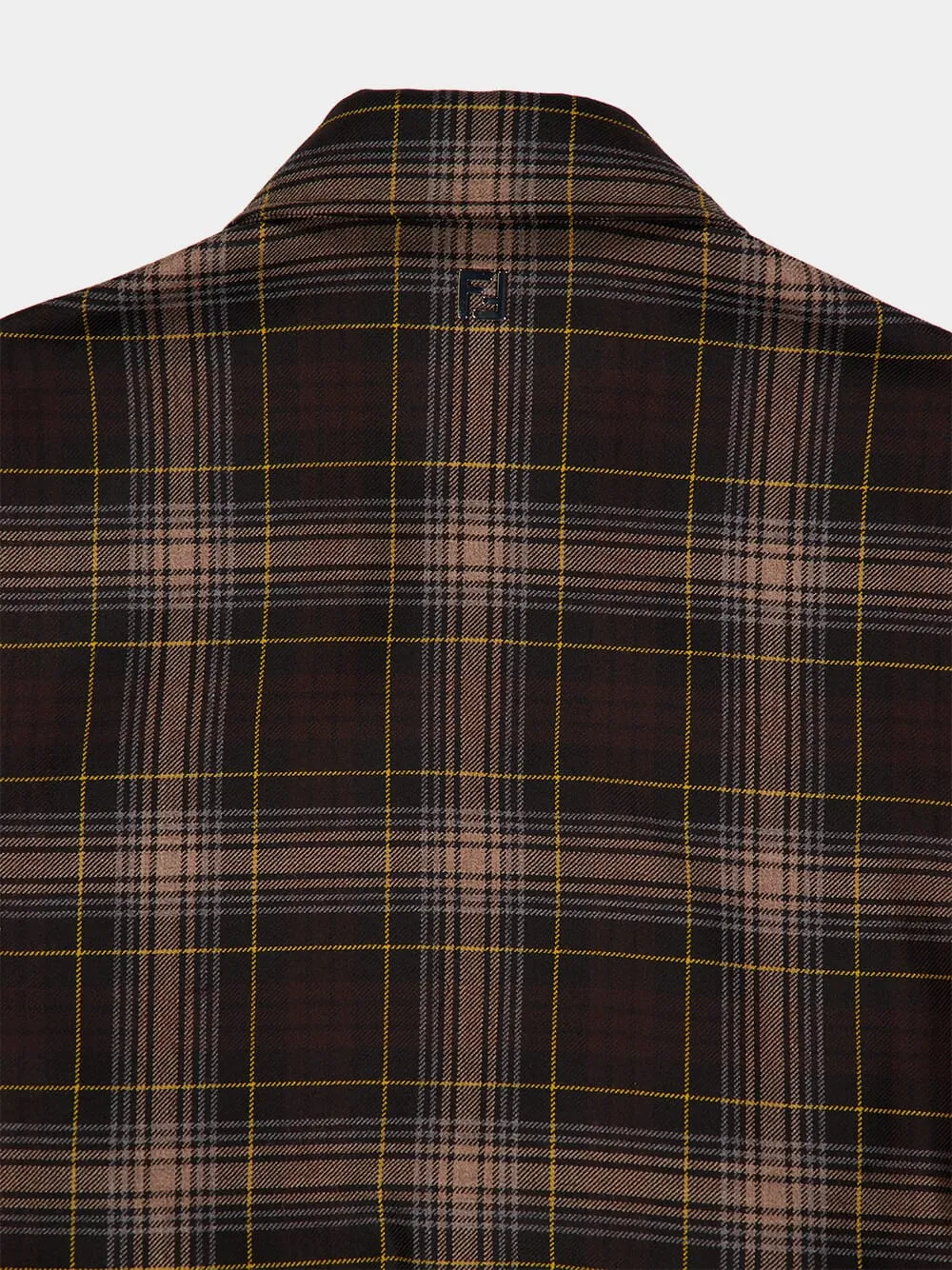 Brown Tartan Wool Jacket