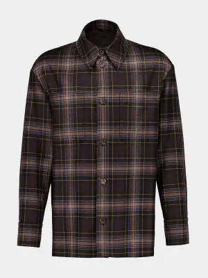 Brown Tartan Wool Jacket