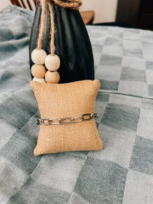 Cable   Smooth Alt Paperclip Bracelet