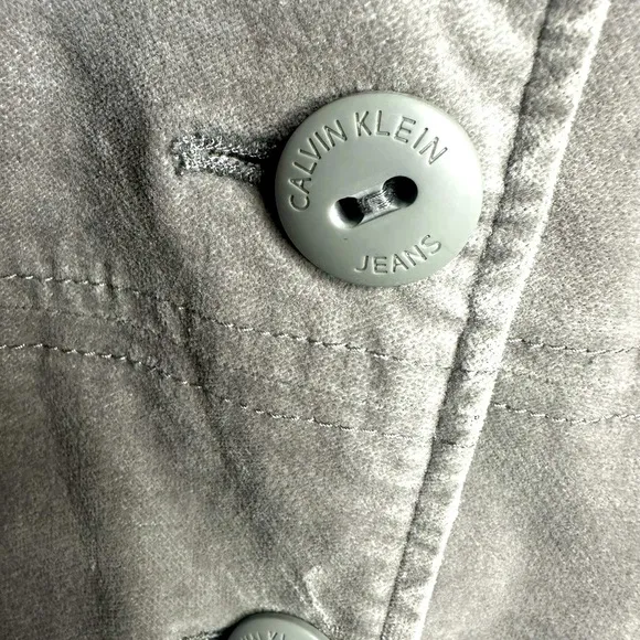 Calvin Klein Grey Velvet Blazer - Size M
