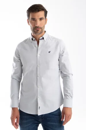 Camisa Oxford Gris Slim Fit
