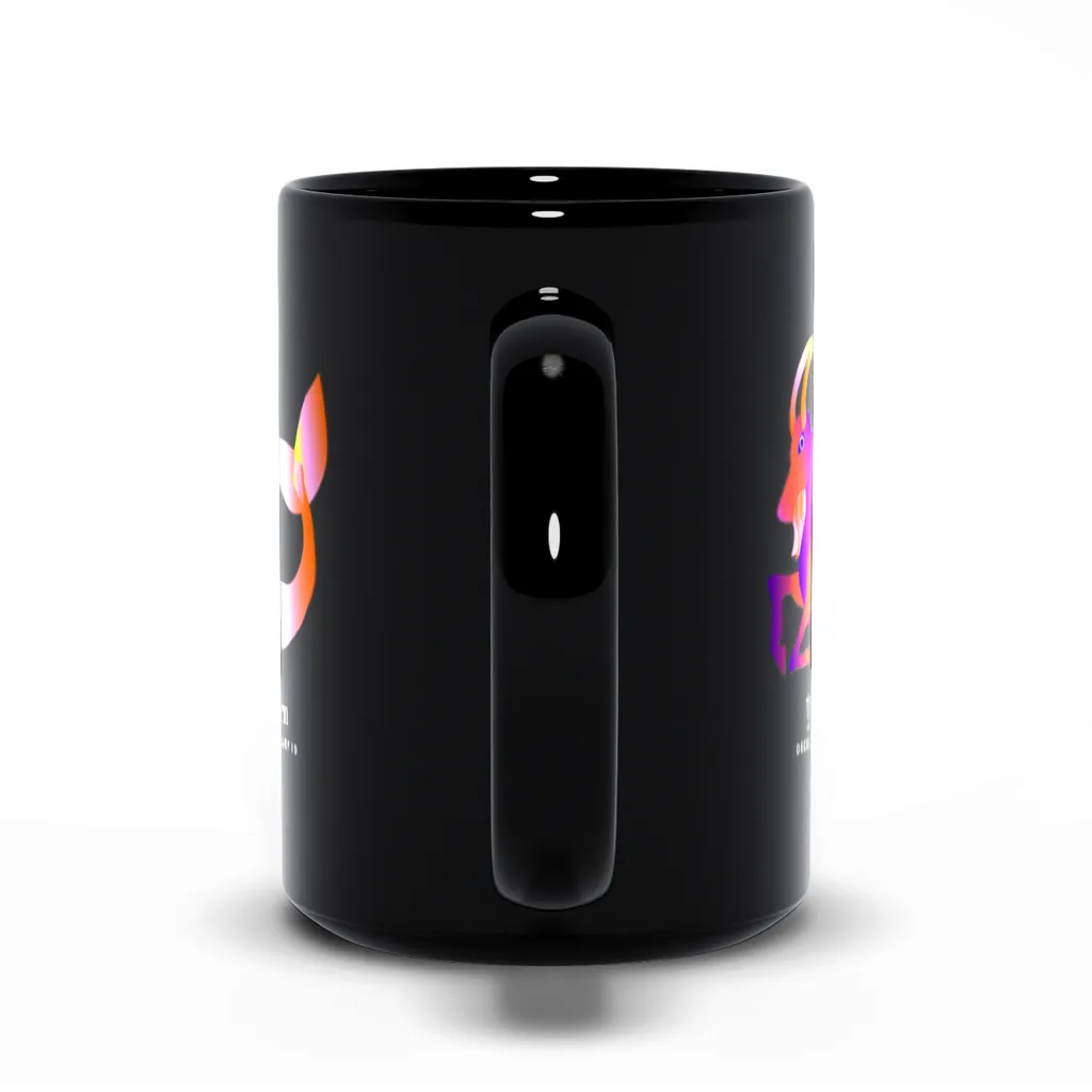 Capricorn Zodiac Black Mug