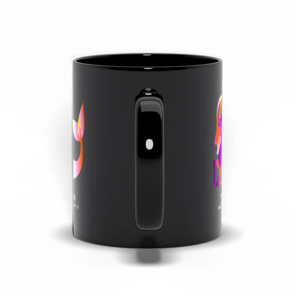 Capricorn Zodiac Black Mug