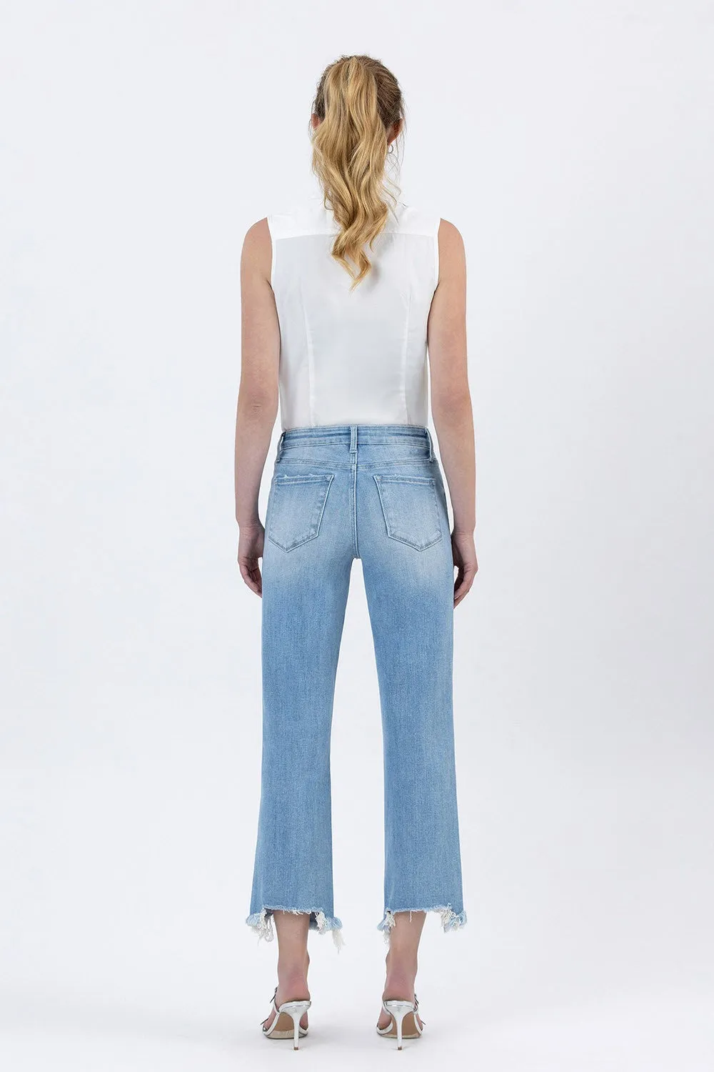 Cassidy High Rise Distressed Jeans, Amply
