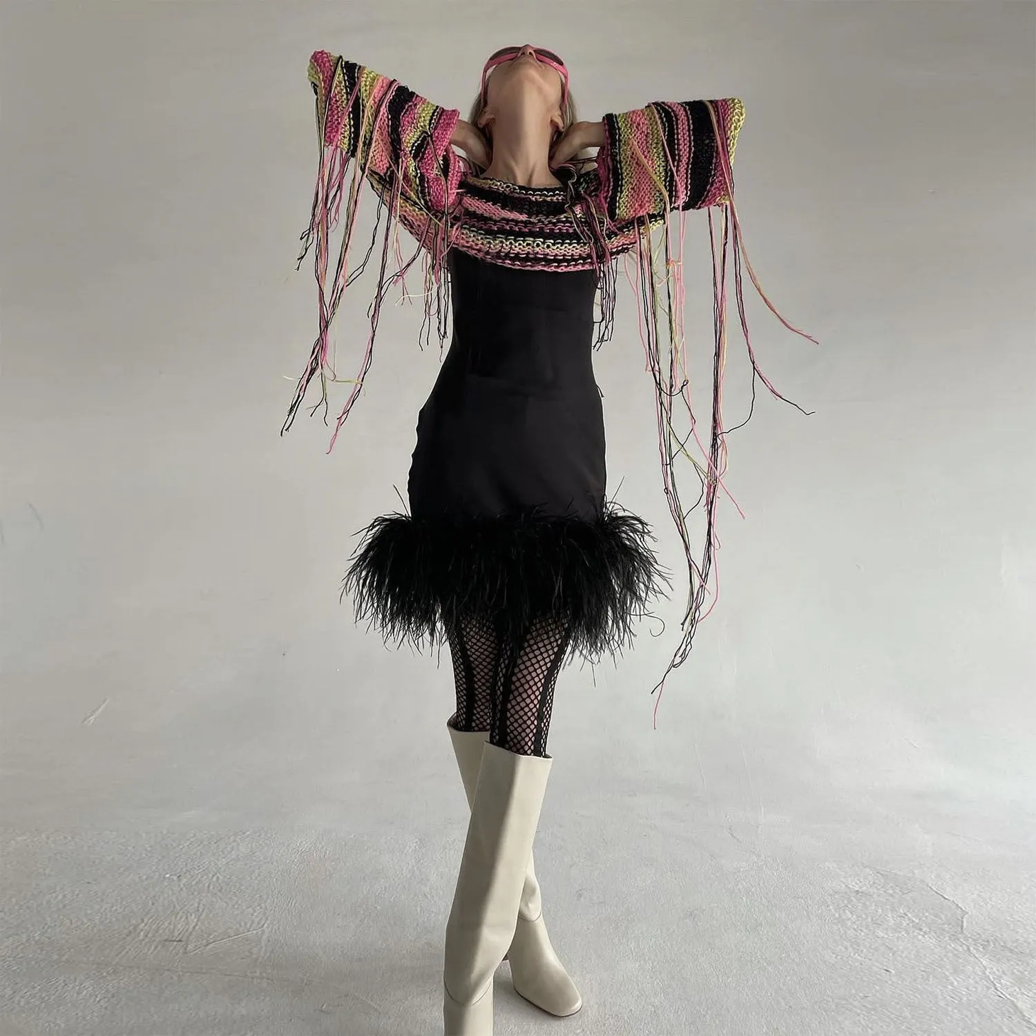 Casual Rainbow Tassels Loose Sweaters