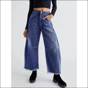 Chic Raw Hem Wide Leg Jeans: for when you Want Freedom and Fun!