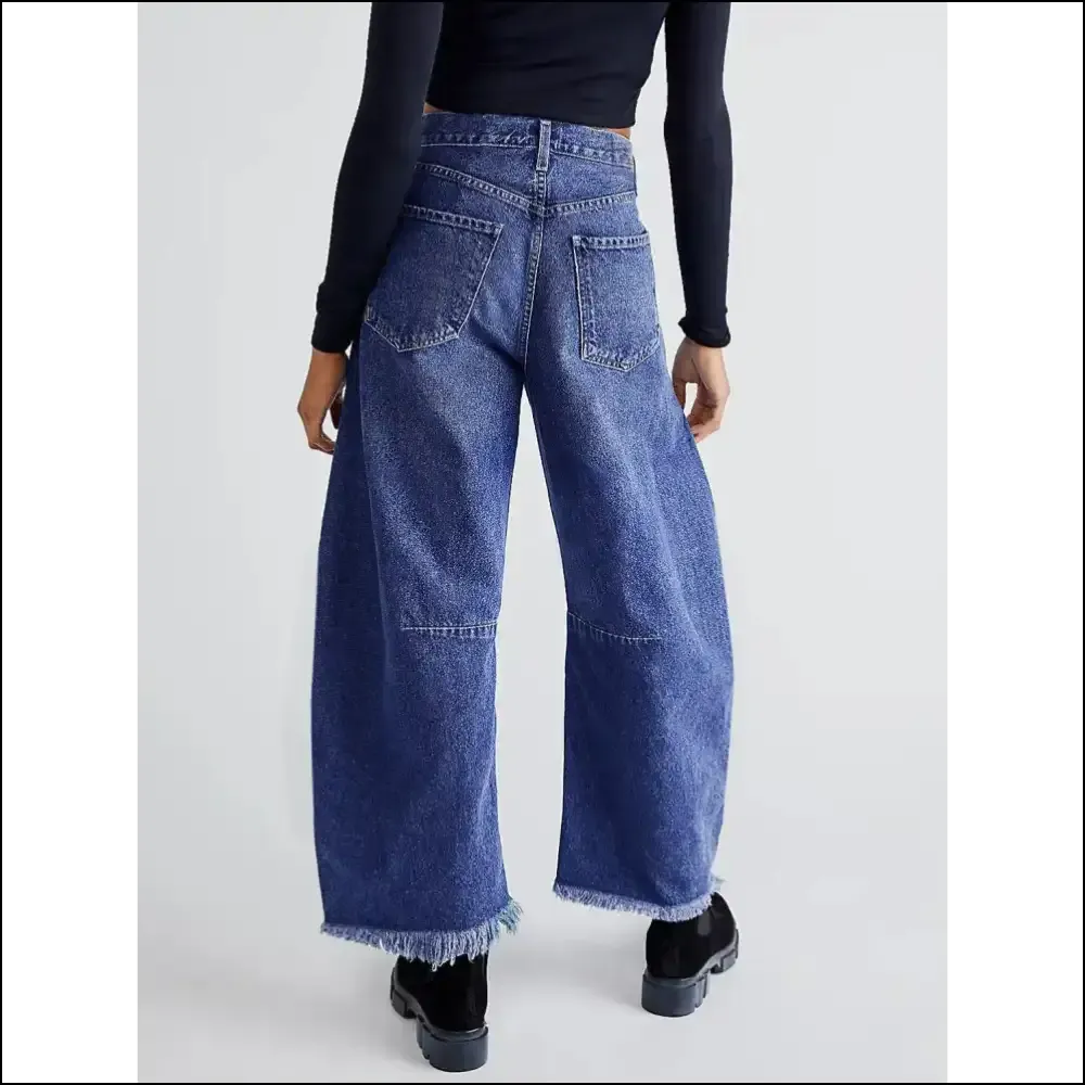 Chic Raw Hem Wide Leg Jeans: for when you Want Freedom and Fun!