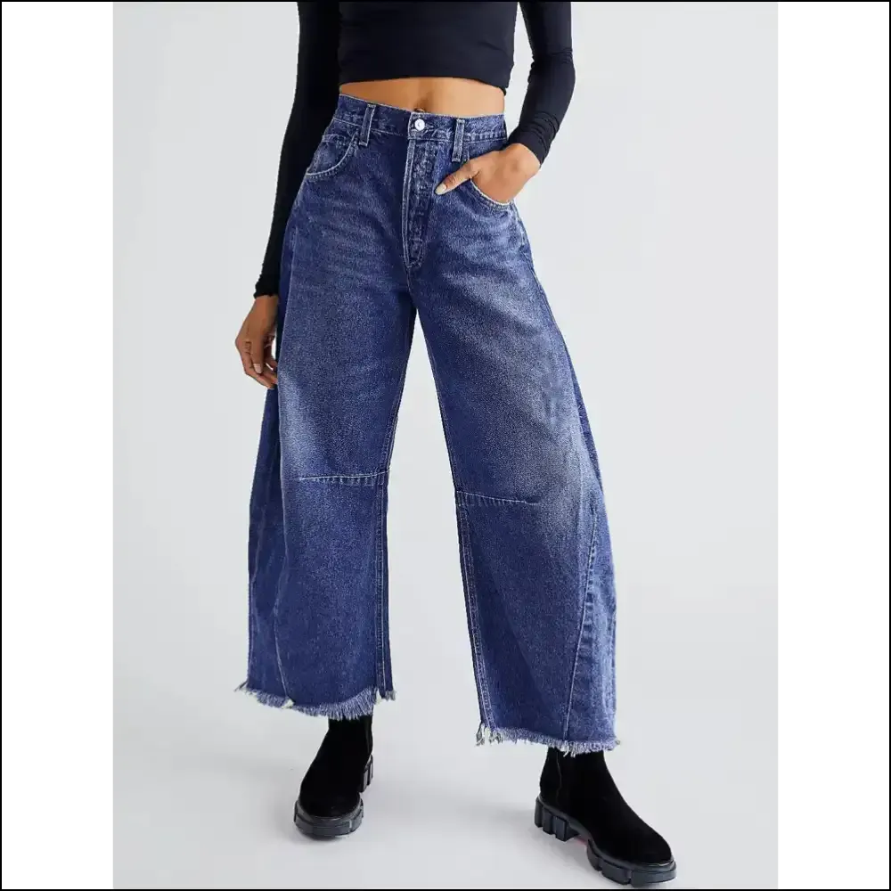 Chic Raw Hem Wide Leg Jeans: for when you Want Freedom and Fun!