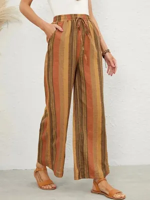 Chic Weite Streifenhose | Perfekt für den Alltag für Damen