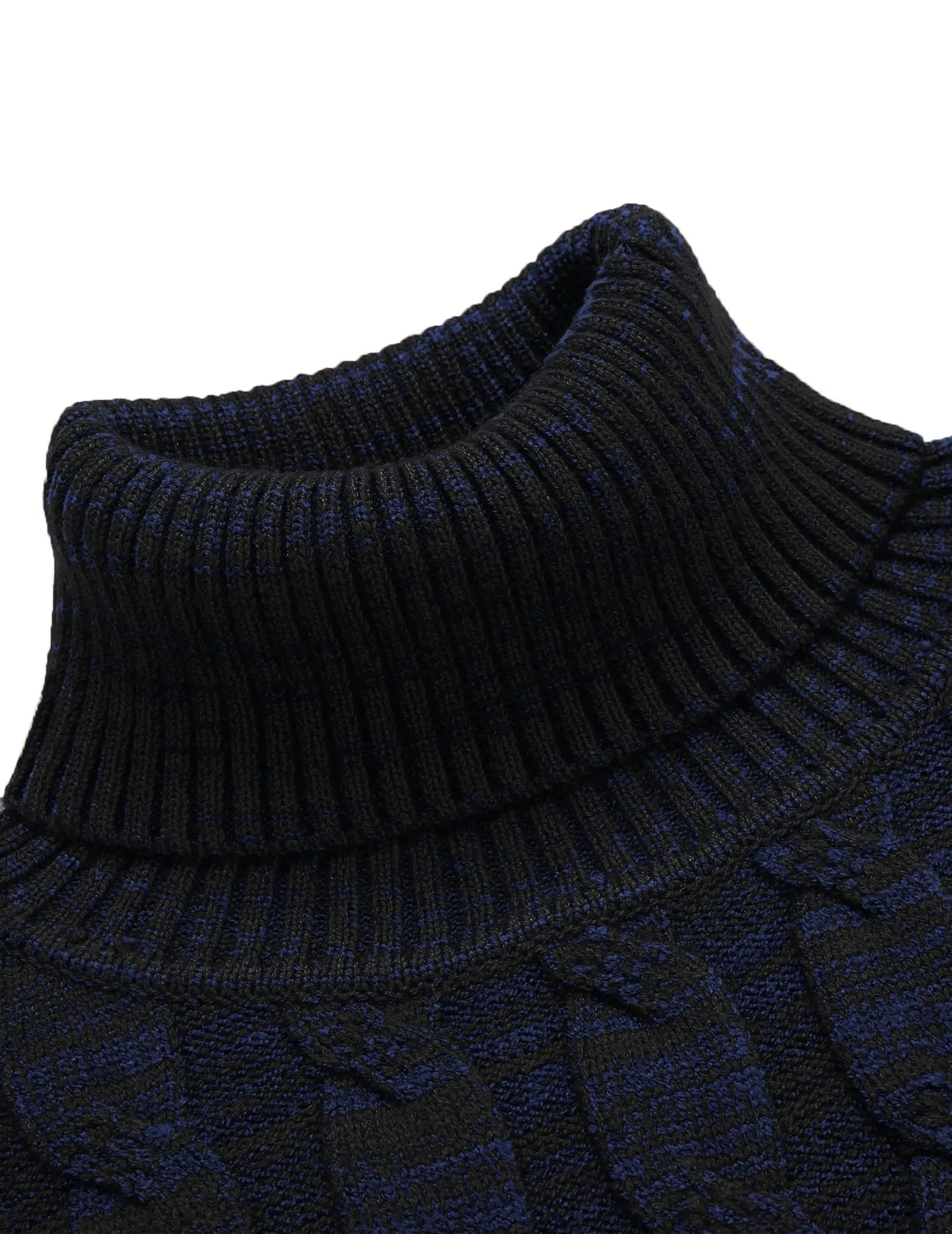 COOFANDY Men's Slim Fit Turtleneck Sweater Casual Twisted Knitted Pullover Sweaters