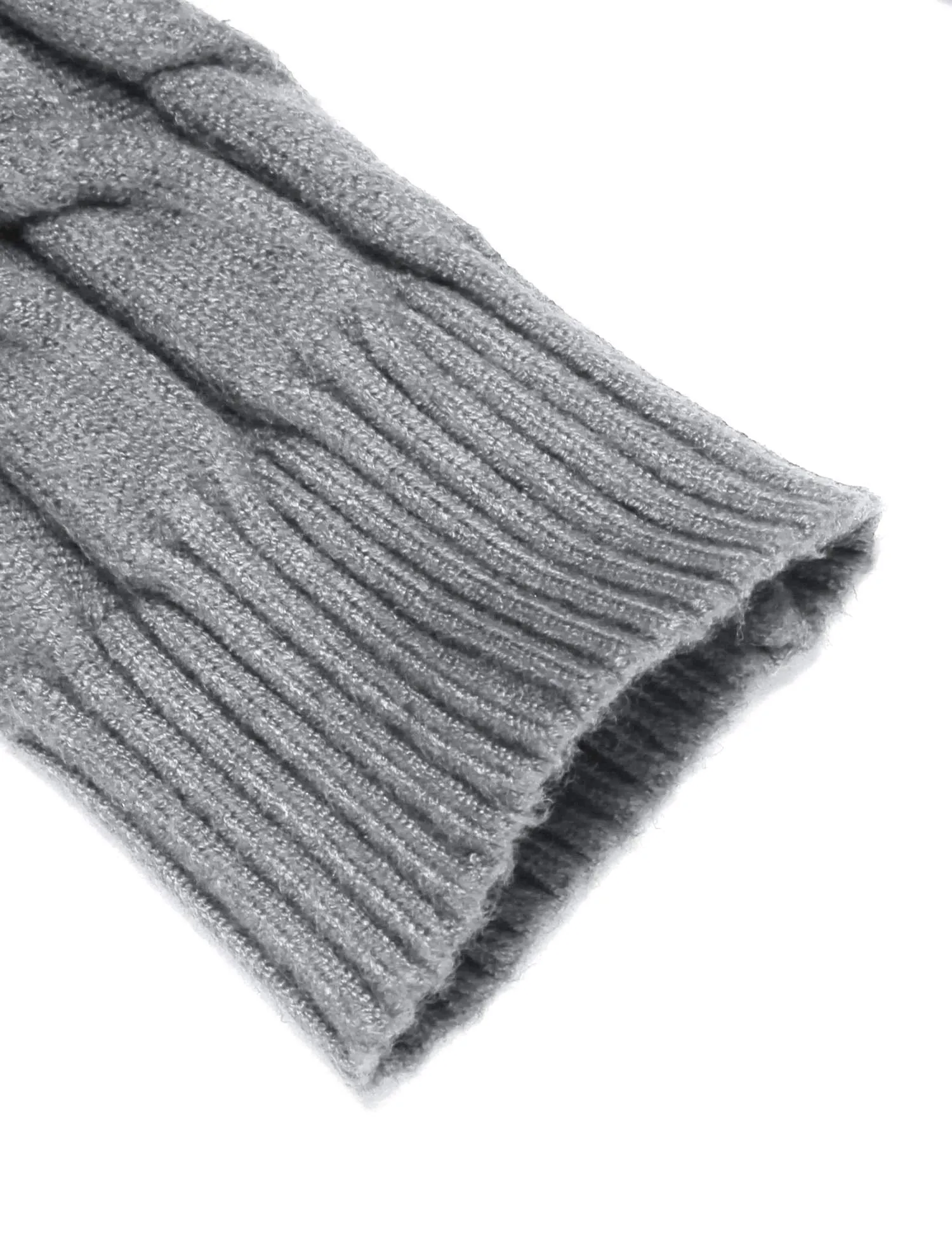 COOFANDY Men's Slim Fit Turtleneck Sweater Casual Twisted Knitted Pullover Sweaters