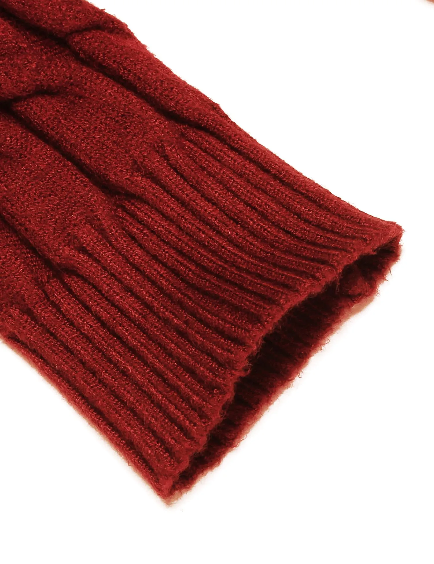 COOFANDY Men's Slim Fit Turtleneck Sweater Casual Twisted Knitted Pullover Sweaters