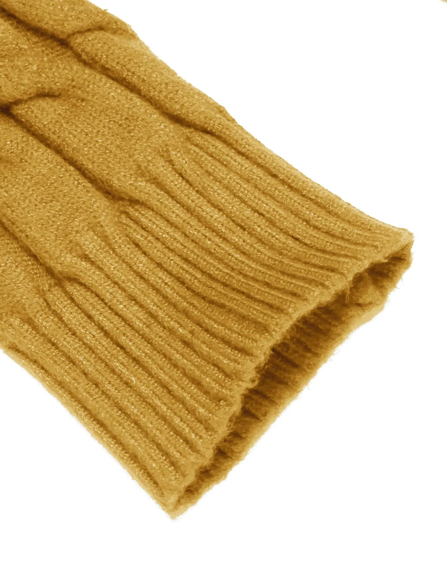 COOFANDY Men's Slim Fit Turtleneck Sweater Casual Twisted Knitted Pullover Sweaters