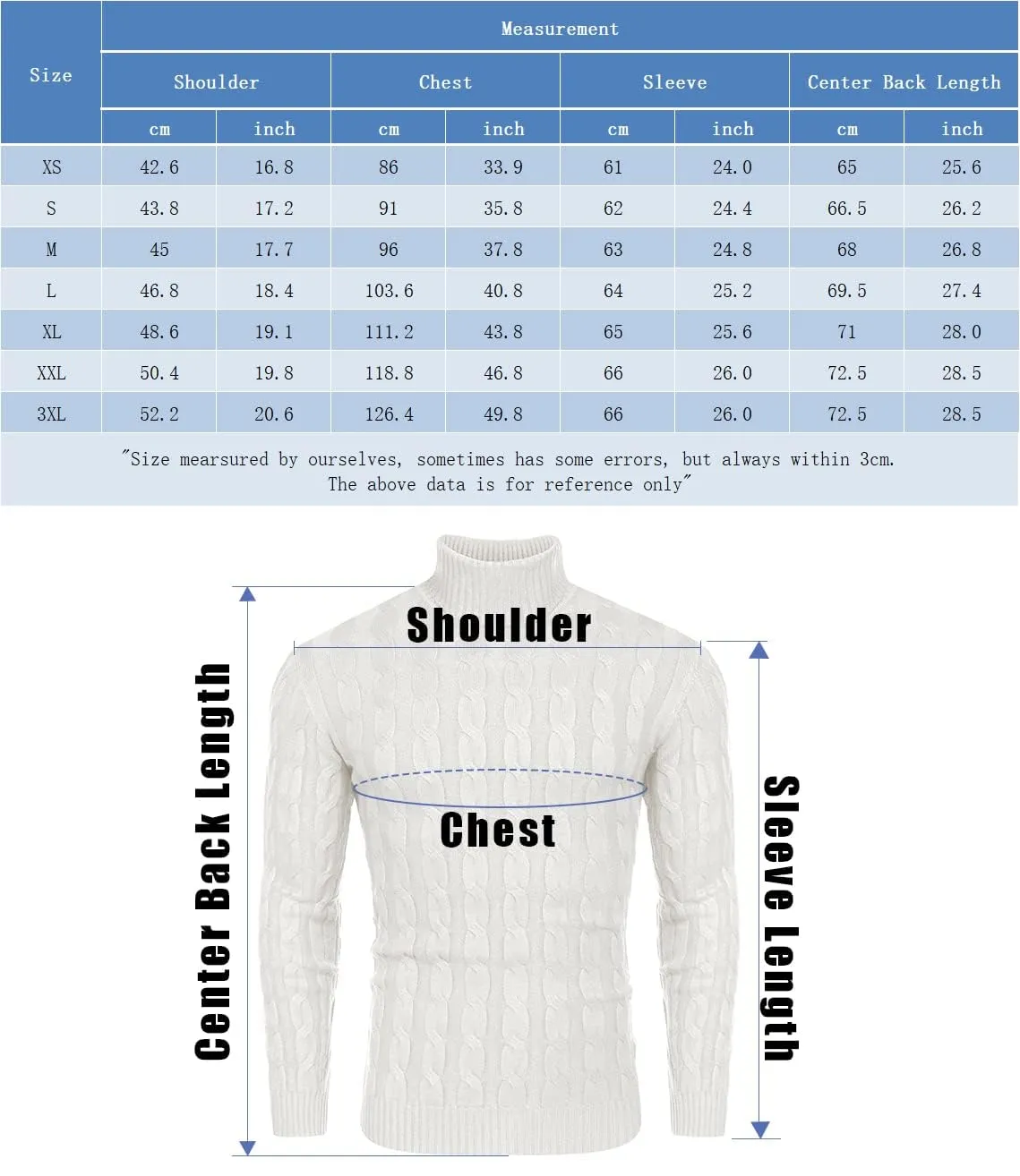 COOFANDY Men's Slim Fit Turtleneck Sweater Casual Twisted Knitted Pullover Sweaters