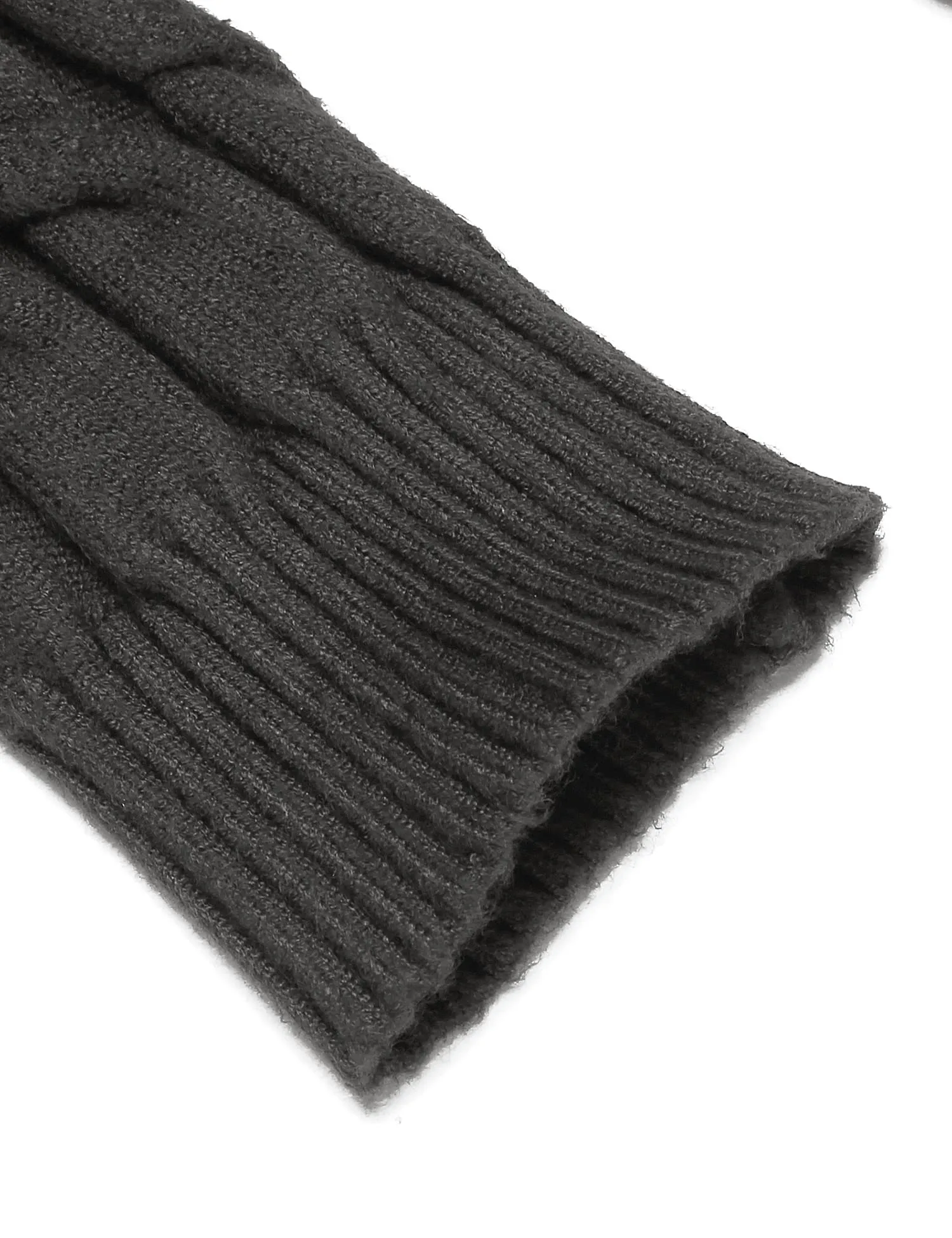COOFANDY Men's Slim Fit Turtleneck Sweater Casual Twisted Knitted Pullover Sweaters