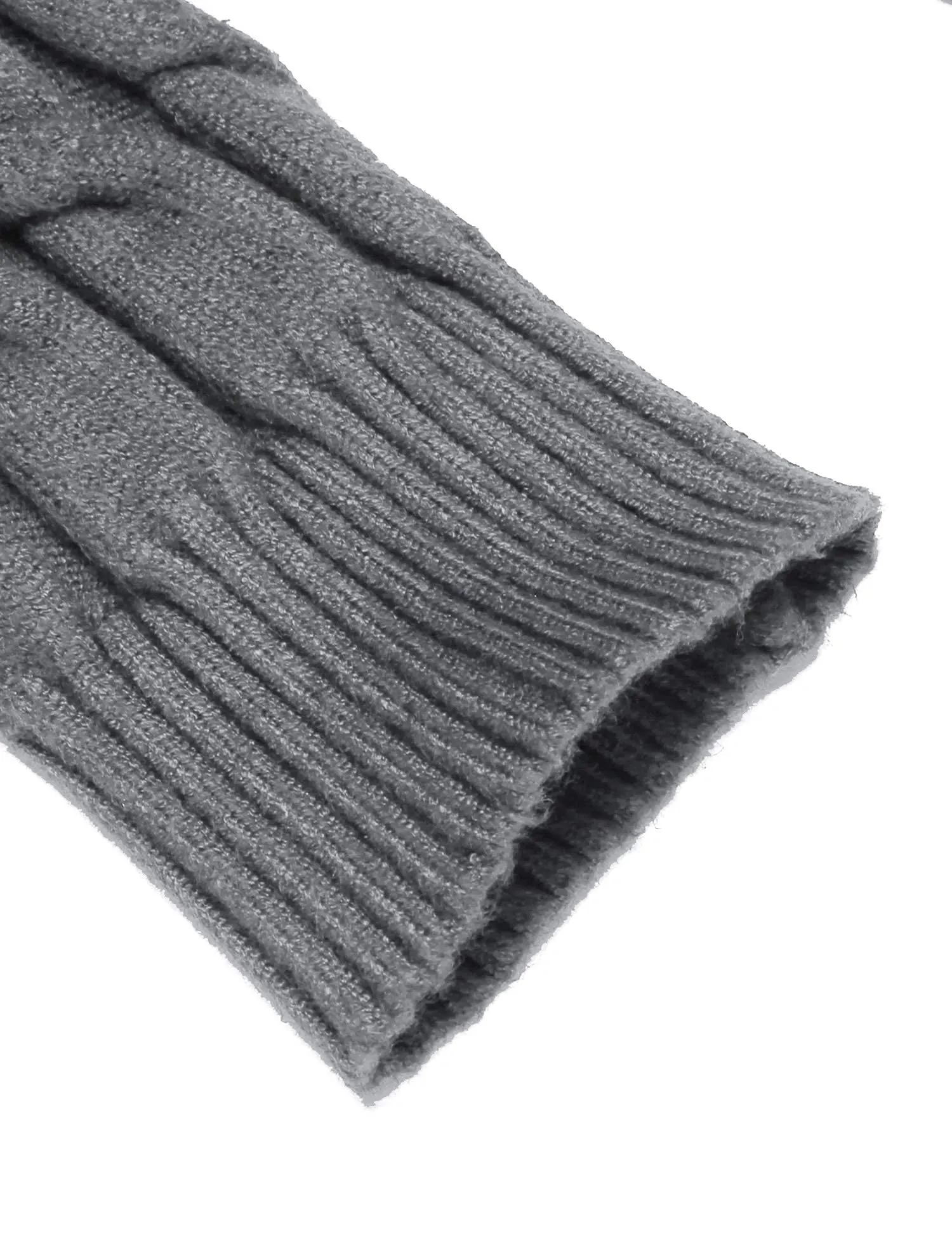 COOFANDY Men's Slim Fit Turtleneck Sweater Casual Twisted Knitted Pullover Sweaters