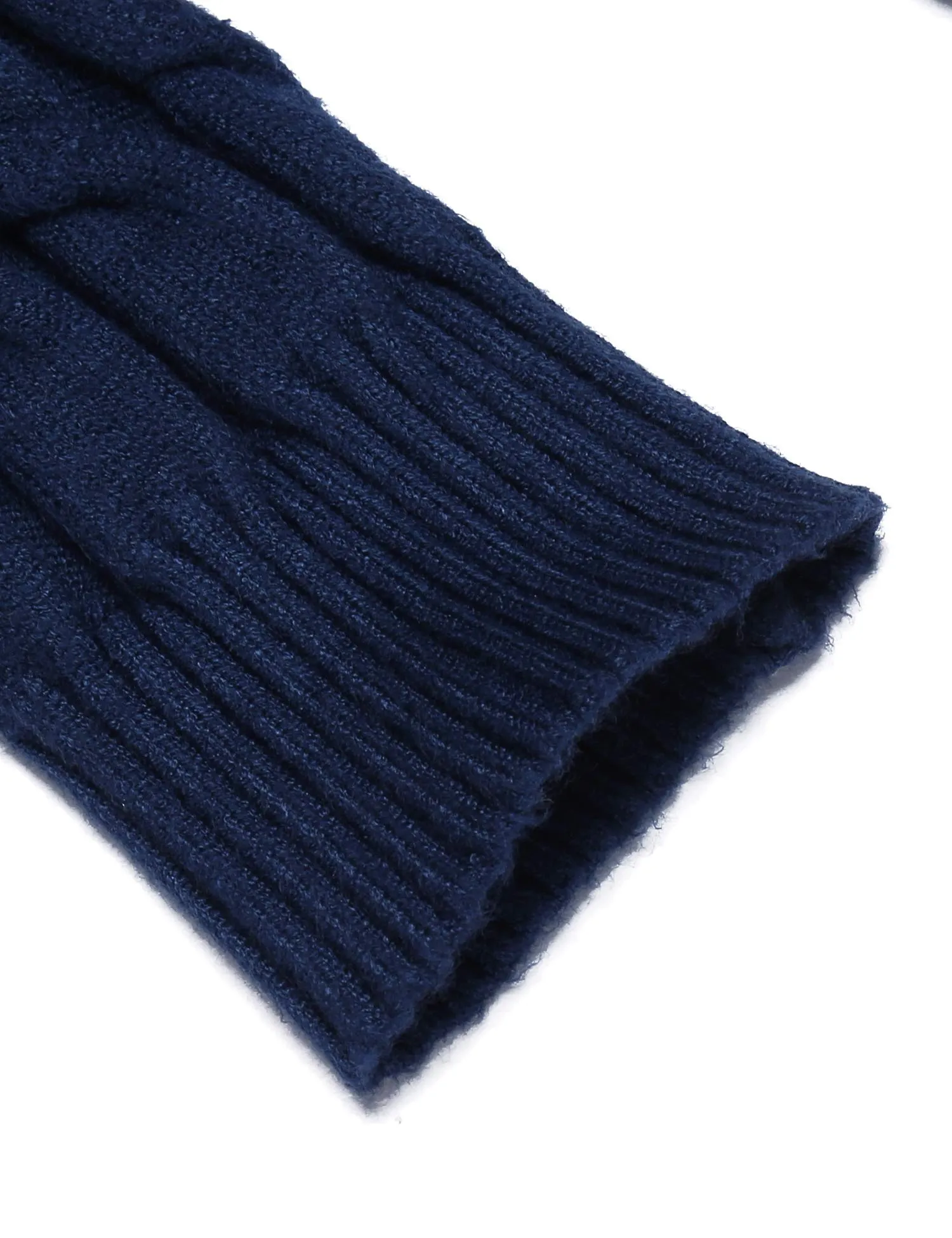 COOFANDY Men's Slim Fit Turtleneck Sweater Casual Twisted Knitted Pullover Sweaters