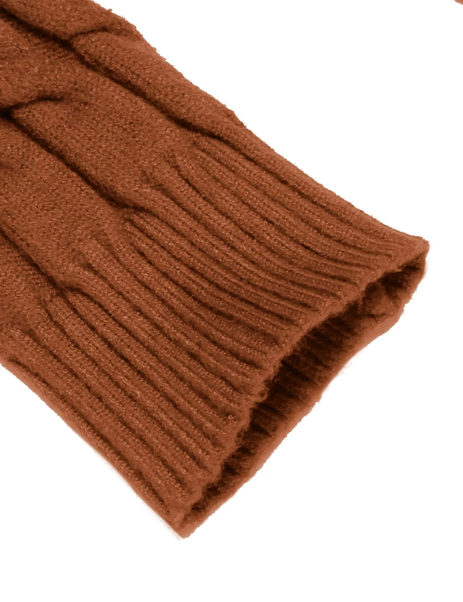 COOFANDY Men's Slim Fit Turtleneck Sweater Casual Twisted Knitted Pullover Sweaters