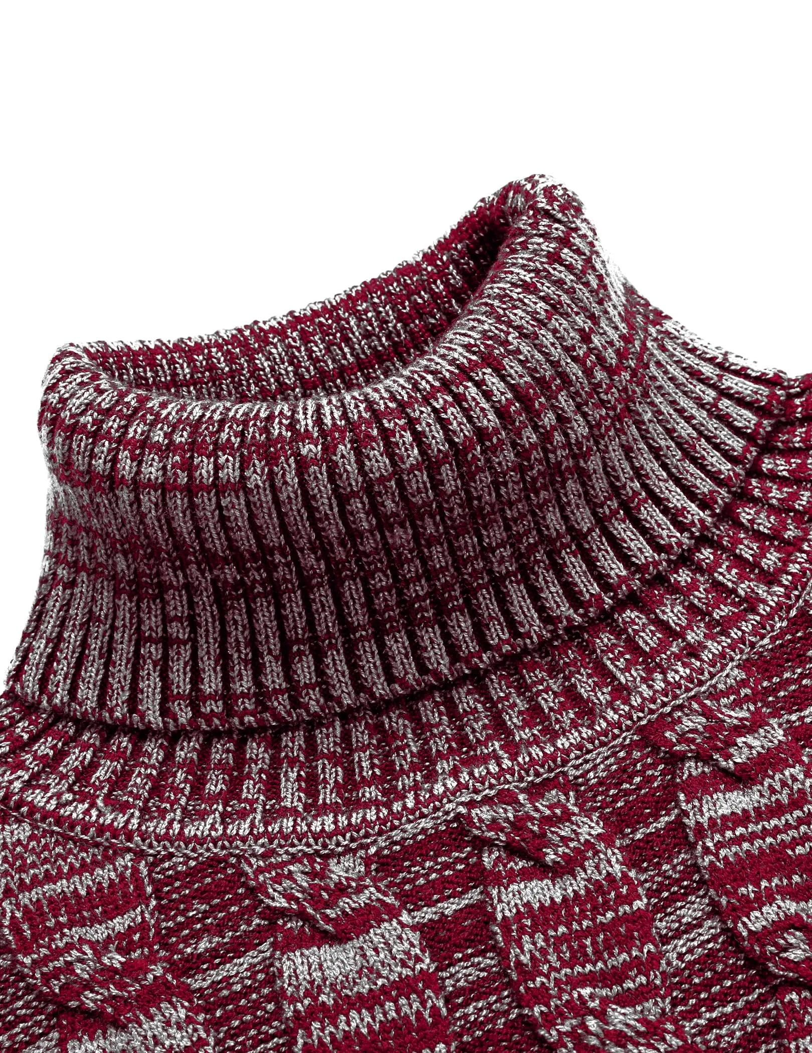 COOFANDY Men's Slim Fit Turtleneck Sweater Casual Twisted Knitted Pullover Sweaters