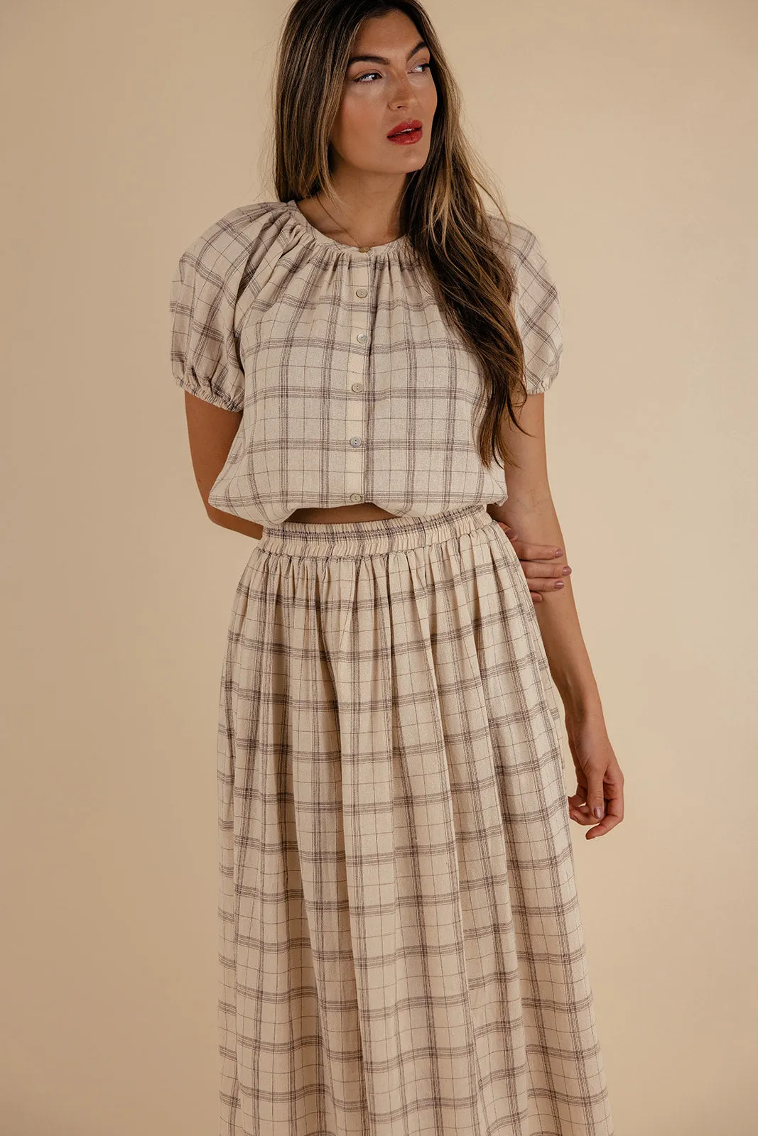 Coretta Plaid Skirt