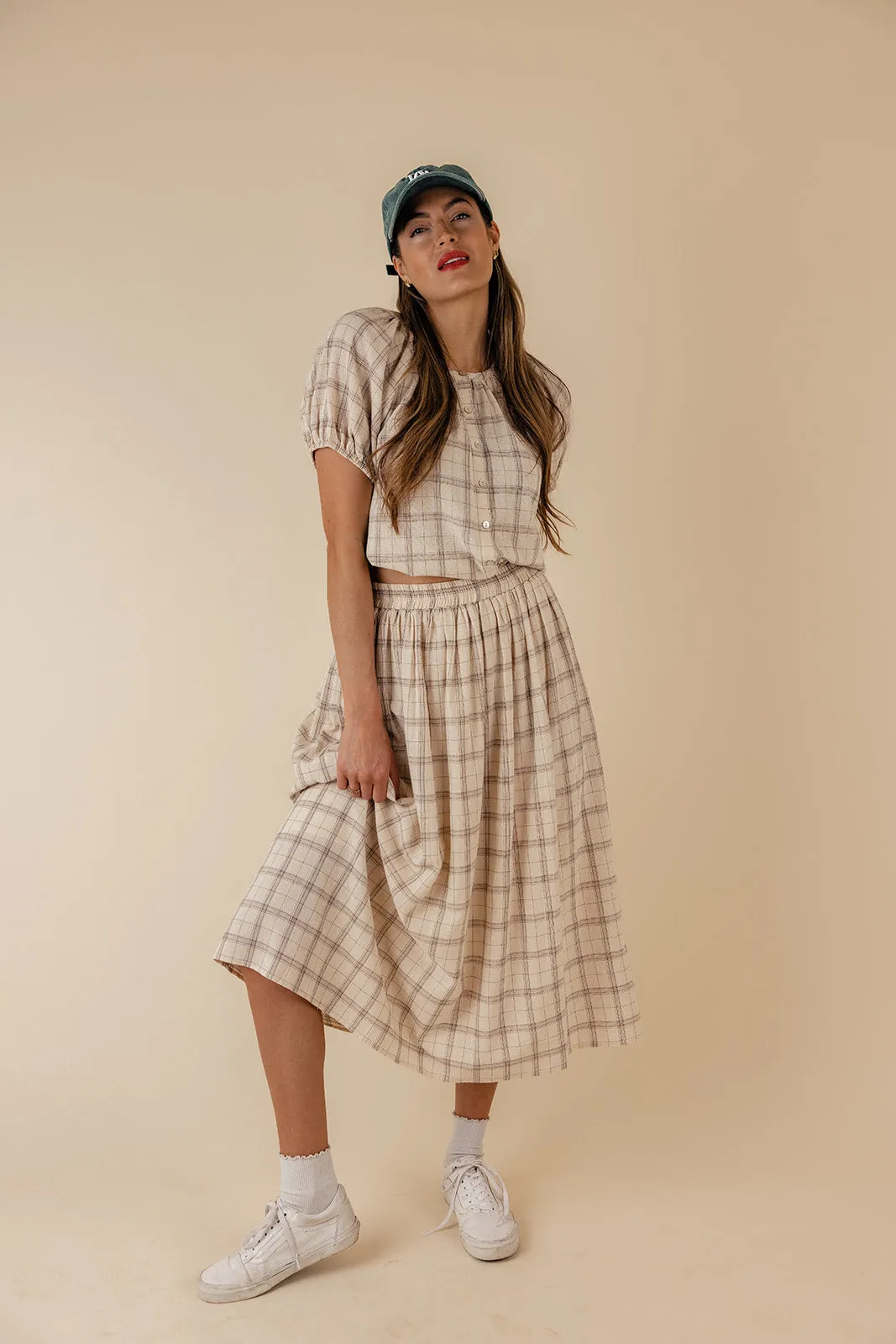 Coretta Plaid Skirt