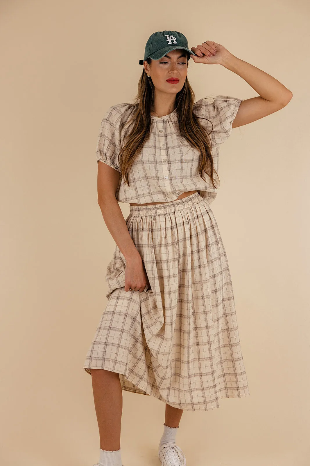 Coretta Plaid Skirt