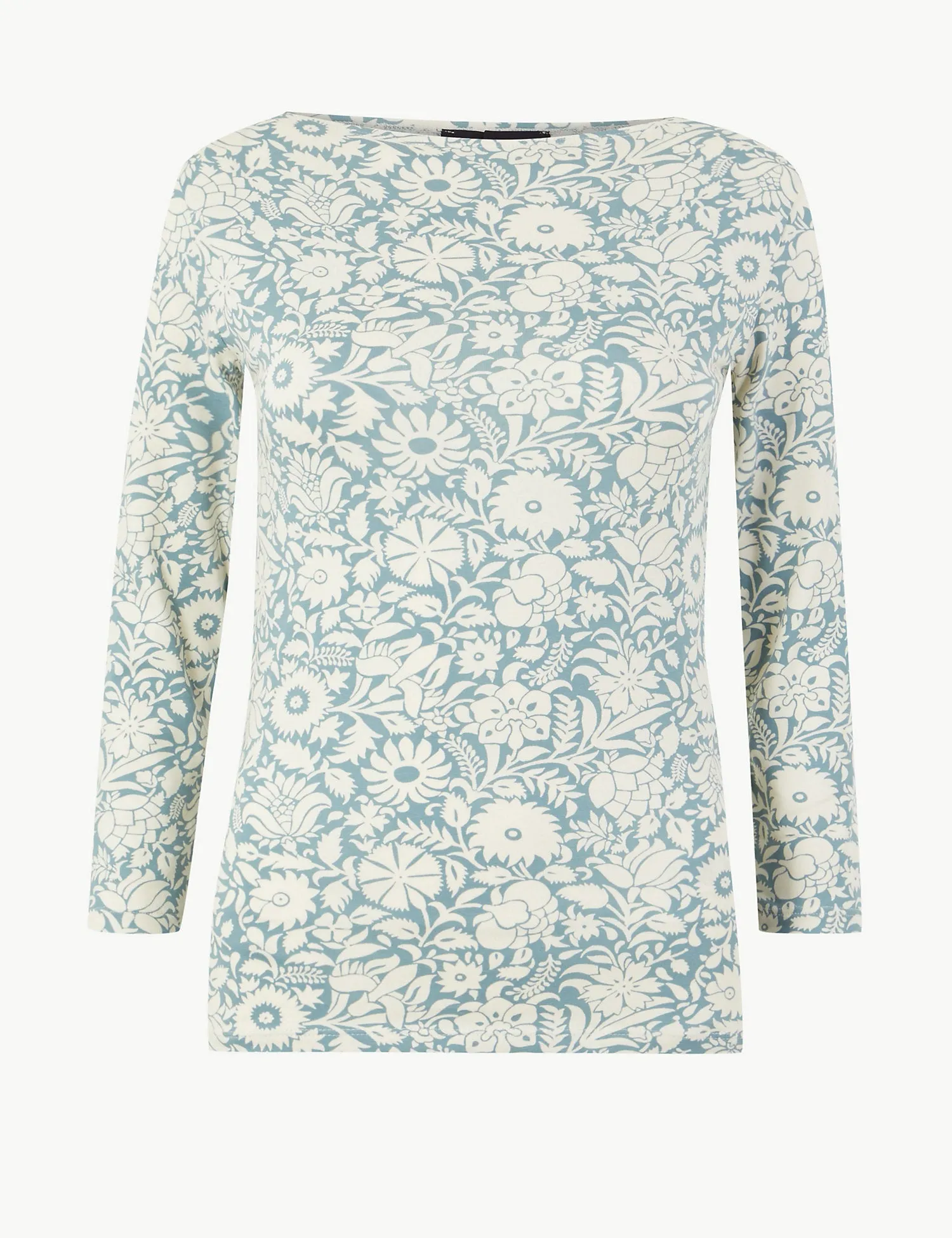 Cotton Rich 3/4 Sleeve Fitted T-Shirt