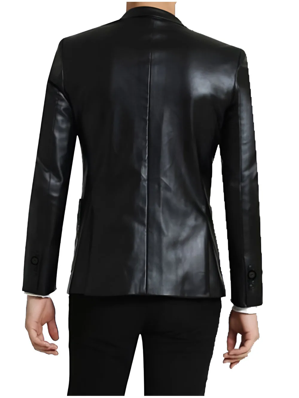 Cozy and Ductile Leather Blazer for Men