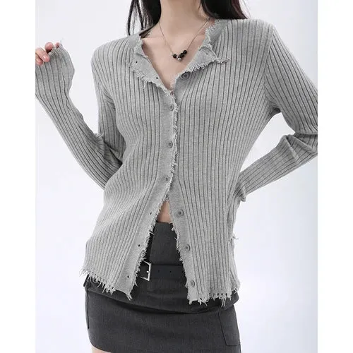Crop Top O-Neck Cardigan
