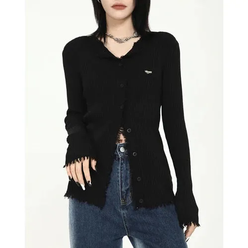 Crop Top O-Neck Cardigan