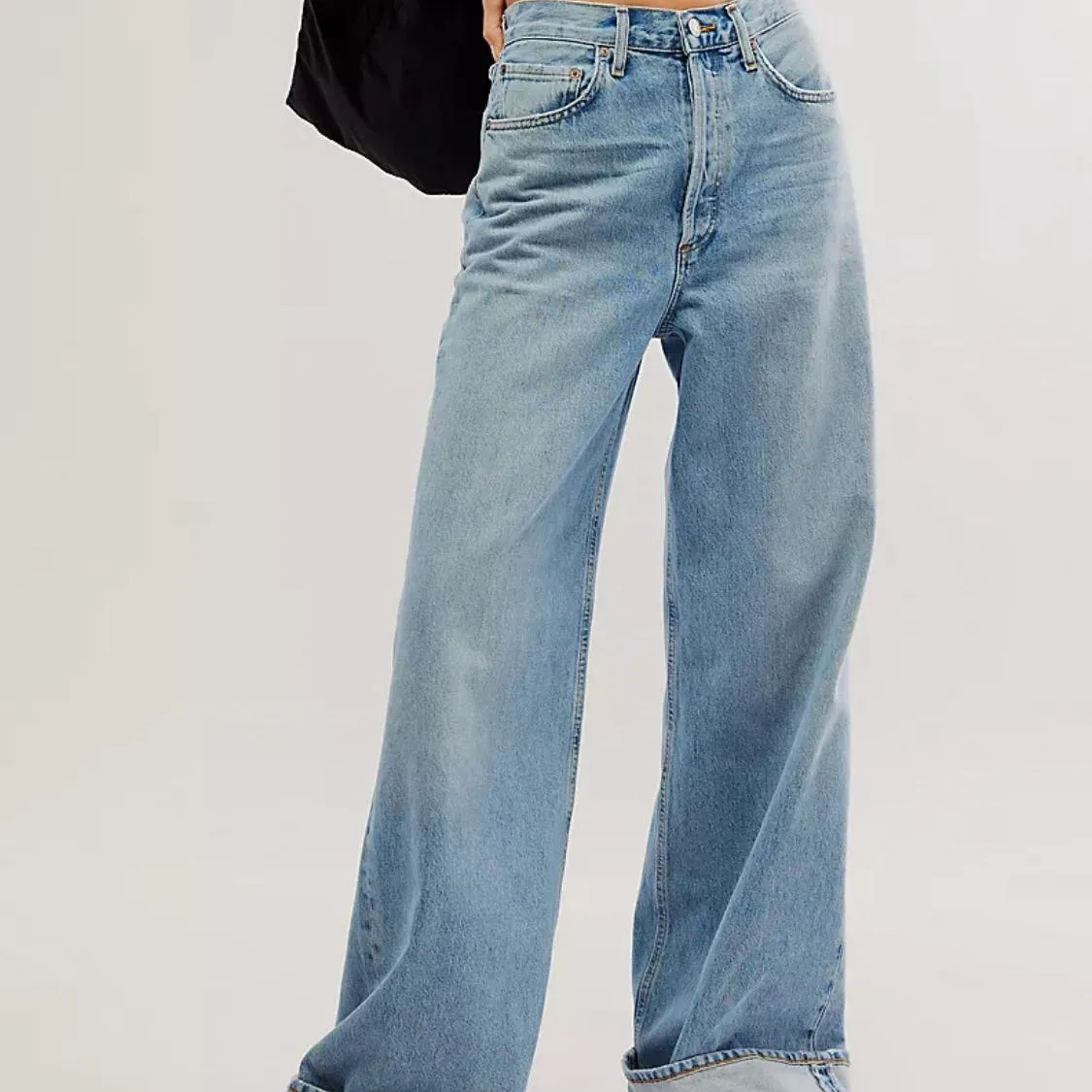 Cuffed Jeans with Pockets