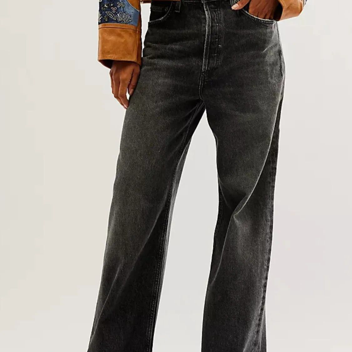 Cuffed Jeans with Pockets