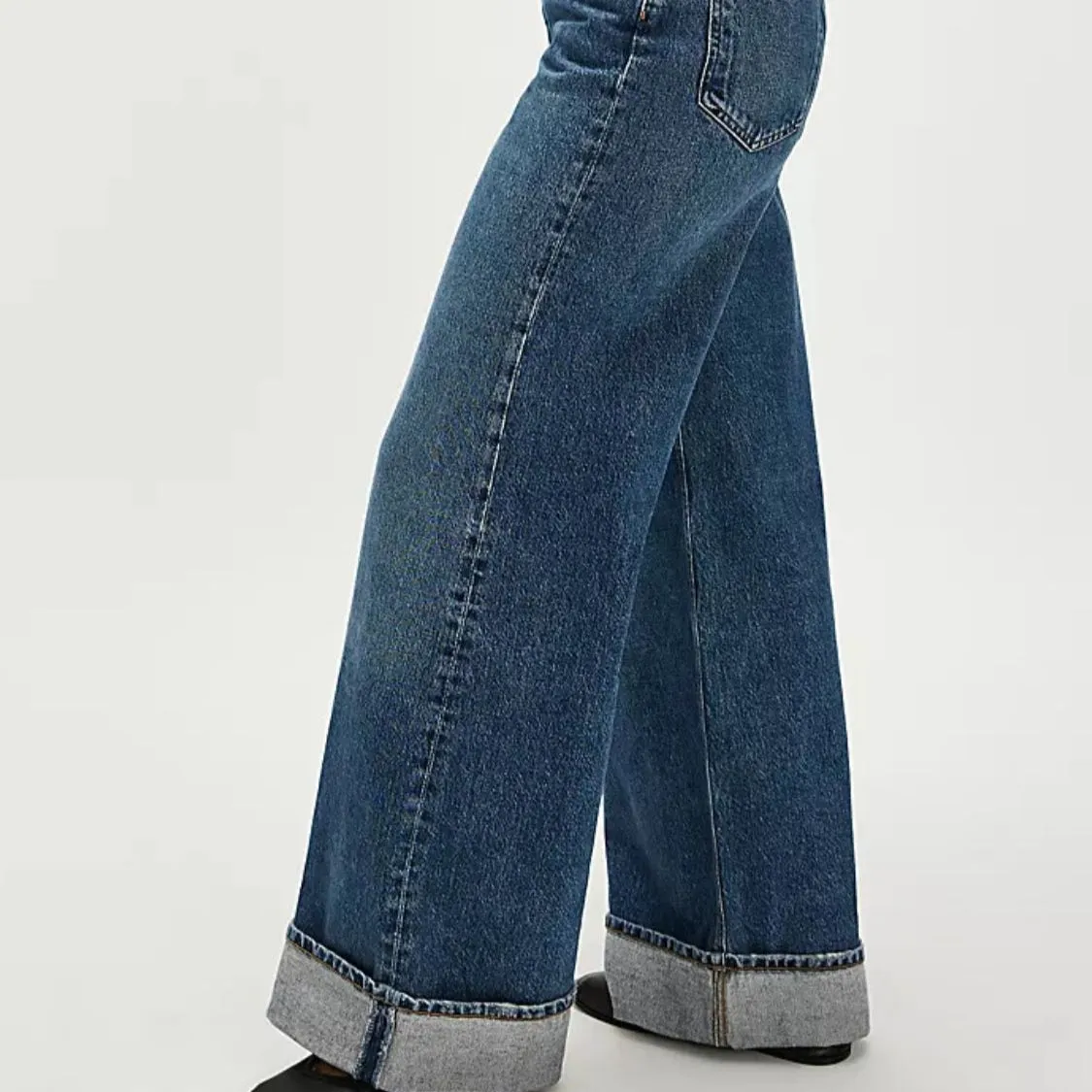 Cuffed Jeans with Pockets