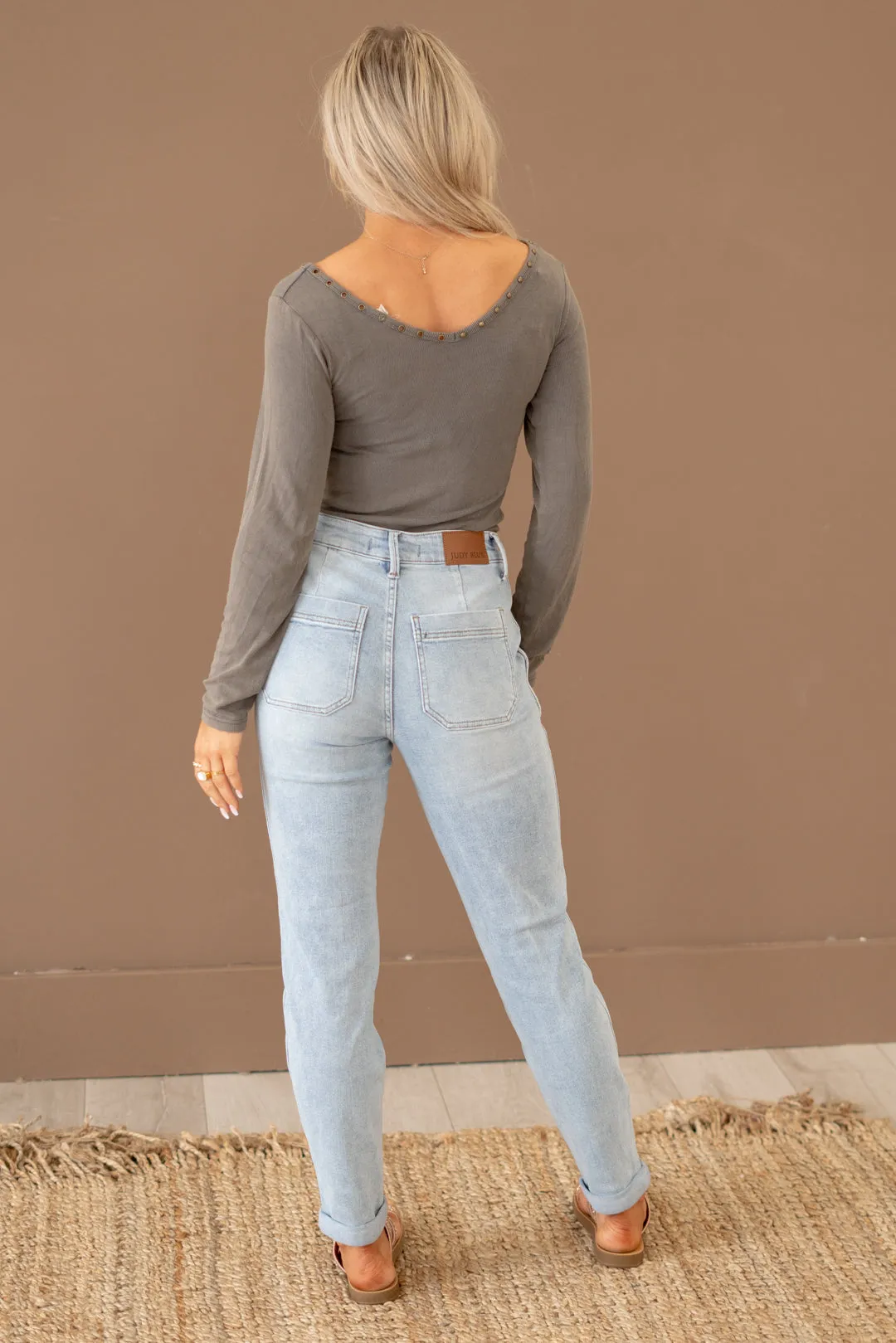 Curvy Saturday Morning High Rise Jogger Boyfriend Jeans