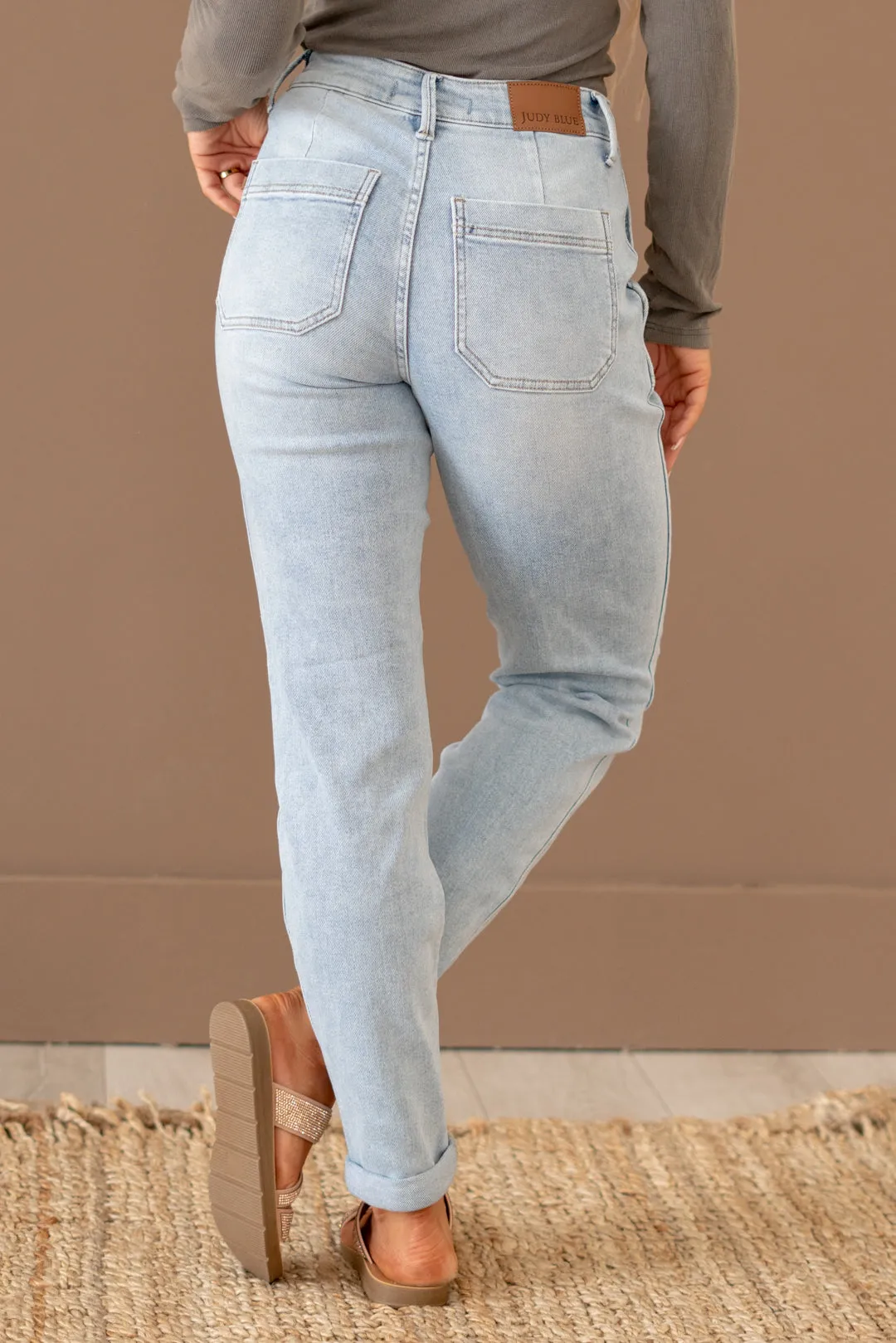 Curvy Saturday Morning High Rise Jogger Boyfriend Jeans