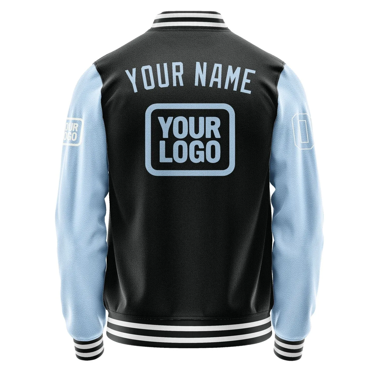 Custom Black Light Blue Jacket