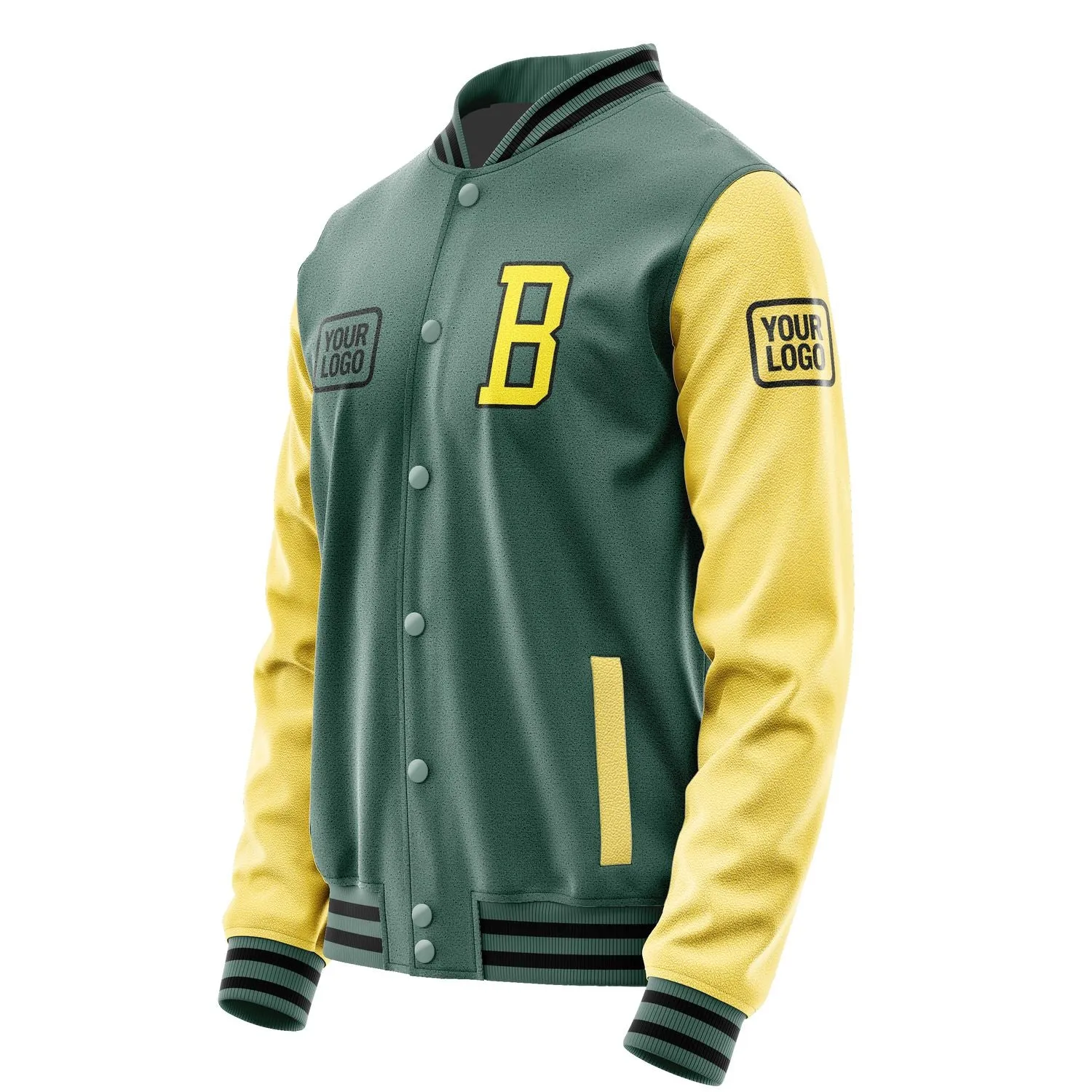 Custom Blue Green Light Yellow Jacket