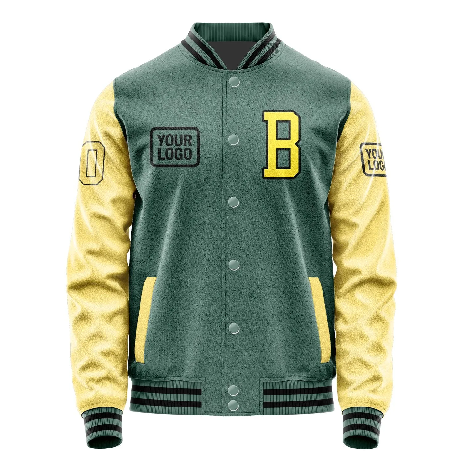 Custom Blue Green Light Yellow Jacket