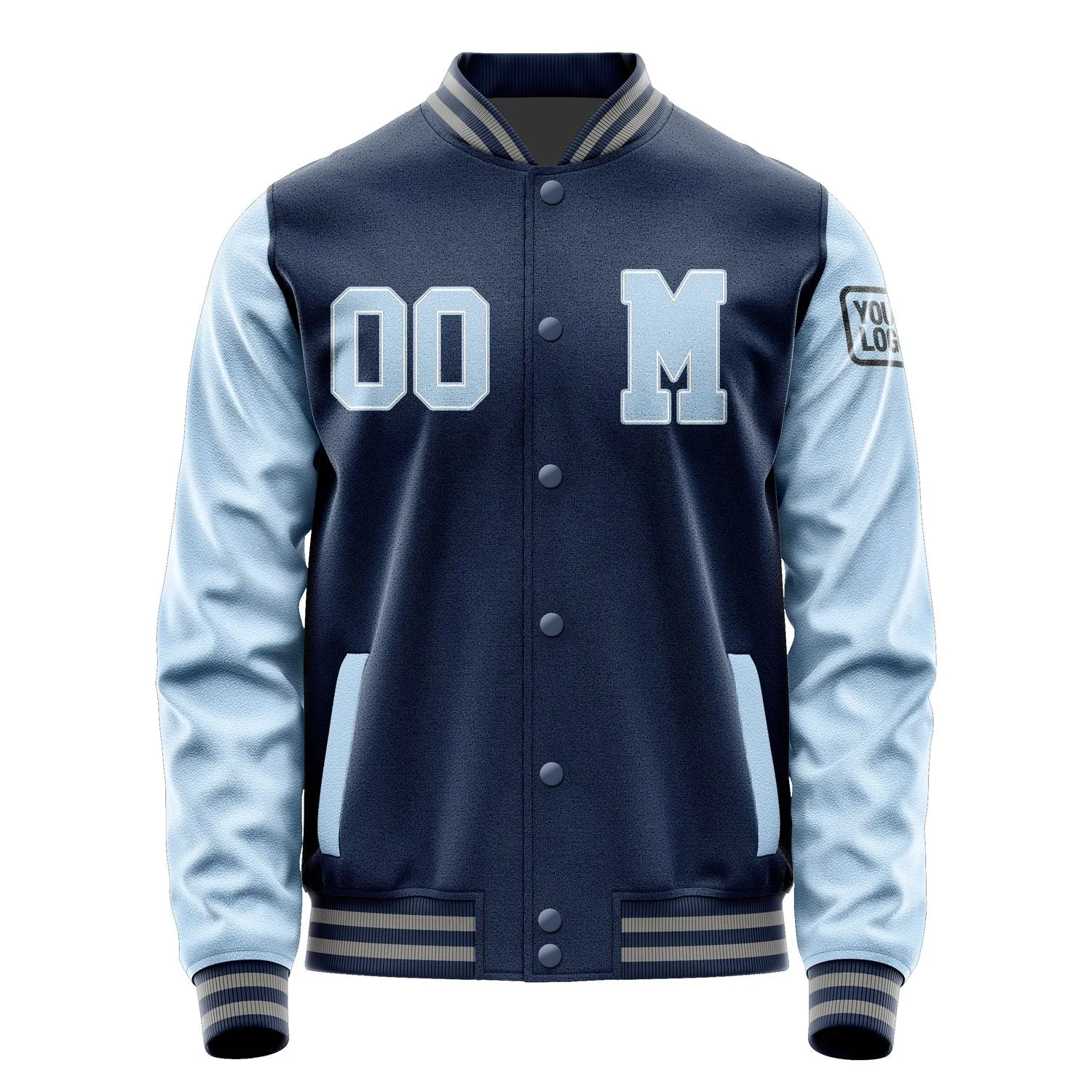 Custom Blue Light Blue Jacket