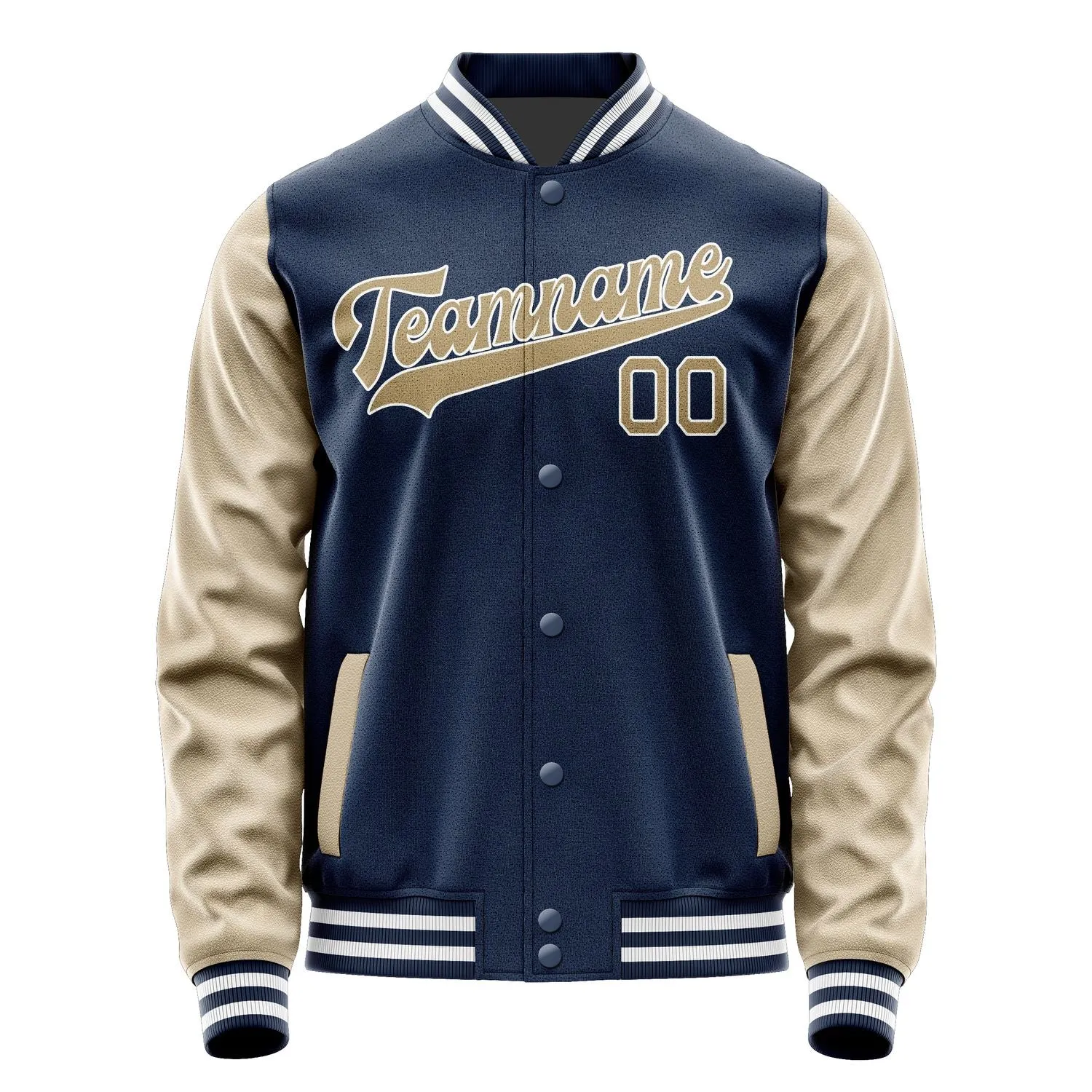 Custom Blue Light Khaki Jacket