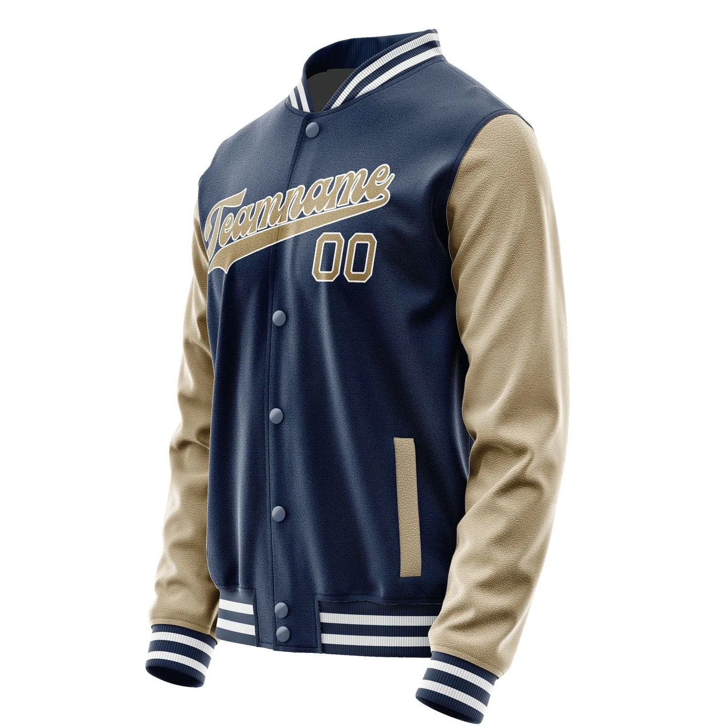 Custom Blue Light Khaki Jacket